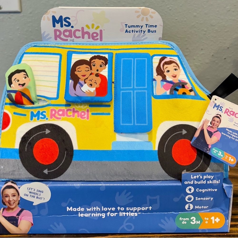 Ms. Rachel Tummy Time Activity Bus, Ages 3m-1Y+, BNWT